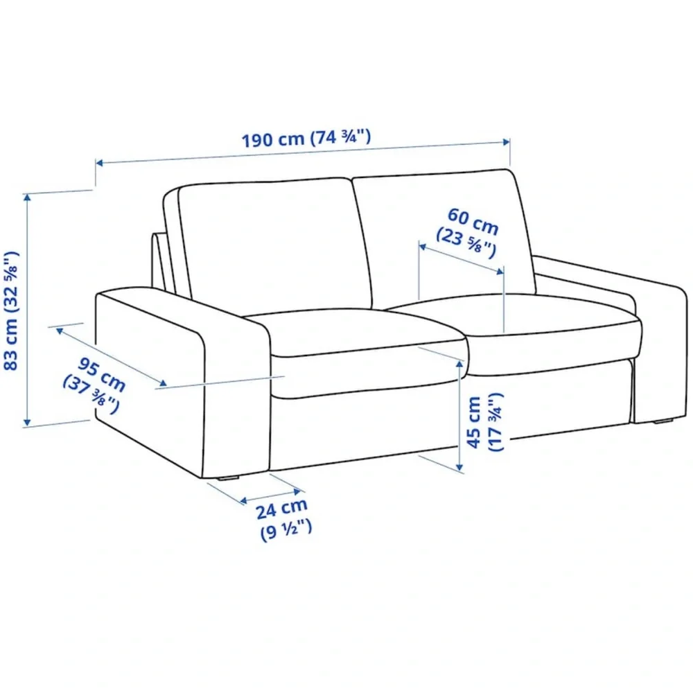 IKEA kivik loveseat cover 005.576.83 Tallmyra dark green 805.576.84 light green